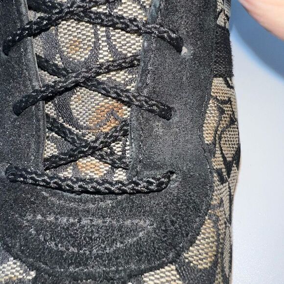 Coach Tania Monogrammed Canvas and Suede Sneaker - Picture 9 of 13